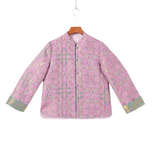 【安澜】桑蚕丝宋锦中国风气质复古休闲时尚长袖加棉外套2412878