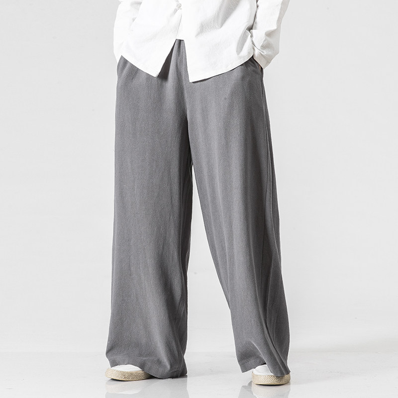 Autumn Thigh pants Antiquity meditation Chinese style trousers Wide leg pants Easy Straight Youth trousersin the Men's clothing, Casual pants  category - from Buy2taobao.com to provide professional Taobao agent buy service