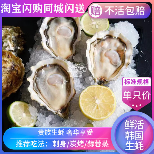 成都店同城闪送 鲜活韩国生蚝1只/份约3两包活包肥默认撬开