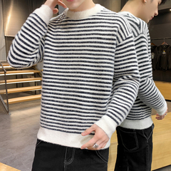 男士新款潮流百搭針織衫青少年針織毛衣時尚毛衣