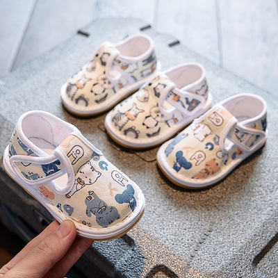 儿童手工千层底布鞋1-4岁2男女宝宝透气老北京鞋子软底单鞋春秋季