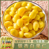 去壳去皮非熟白果煮汤用非新鲜银杏白果仁 5袋 银杏仁 银杏果125g