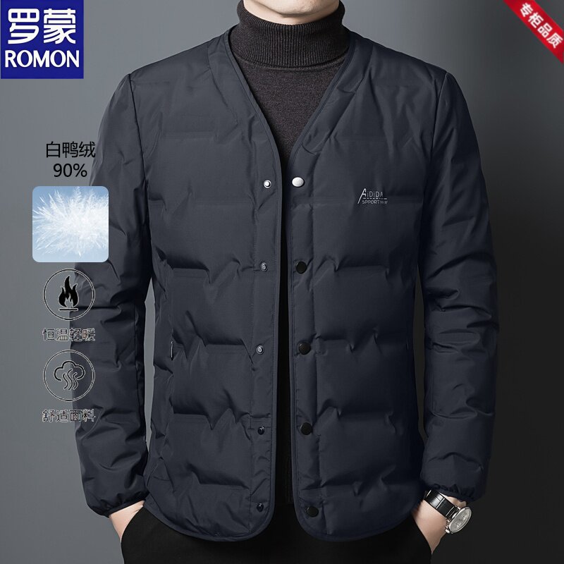 罗蒙男新款国标90绒子轻薄羽绒服