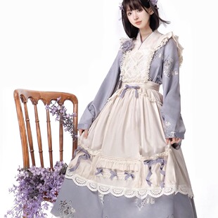 原创云上药铺op连衣裙cla洛丽塔田园女仆洋装Lolita汉元素汉服
