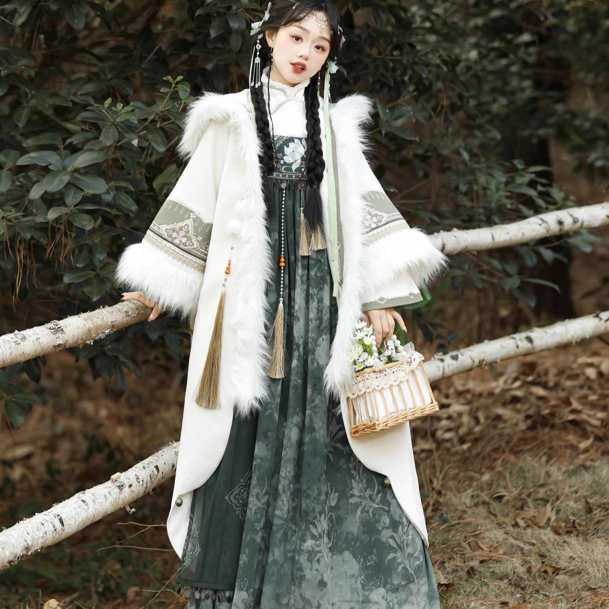 巫山流岚原创连衣裙外套吊带裙