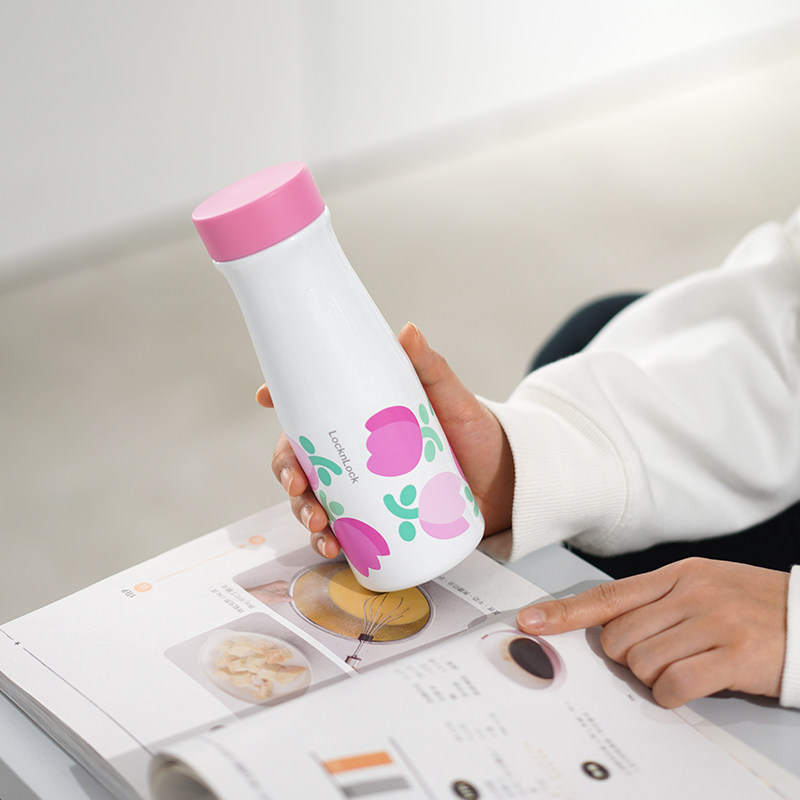 乐扣乐扣lock不锈钢保温杯网红水杯文艺保冷咖啡杯便携茶杯400ml