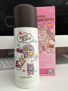 乐扣乐扣保温杯儿童hellokitty高颜值水杯带杯盖保温壶女350ml