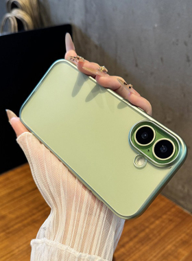 适用于苹果17手机壳新款电镀边框轻薄散热iPhone17pro高透全包防摔磨砂promax创意简约小众高级感情侣款硬套