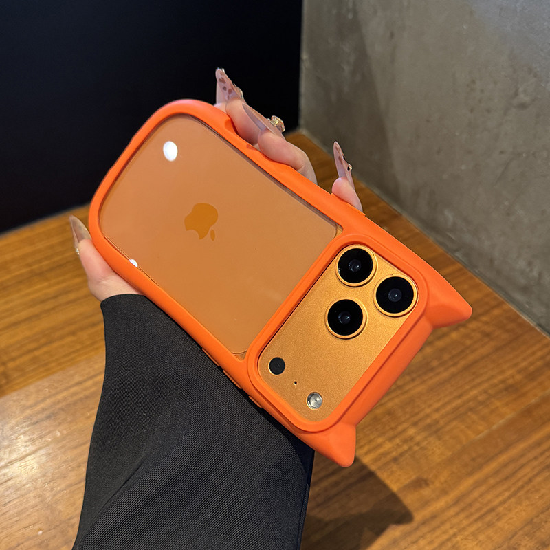 【新款星宇橙】适用于iPhone17promax手机壳创意可爱猫耳朵苹果17高级透明亚克力17pro全包防摔情侣款硬套,3C数码配件,手机保护套/壳,淘宝优惠券,粉丝福利购,淘宝优惠卷
