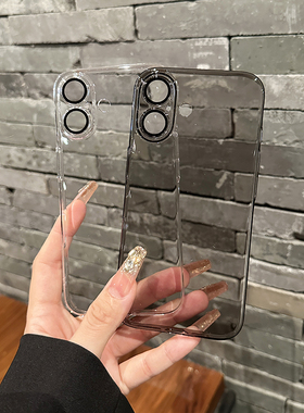 云寅【真的薄】适用于苹果16手机壳新款轻薄透明iPhone17promax自带镜头膜15plus全包14防摔13简约12硬壳