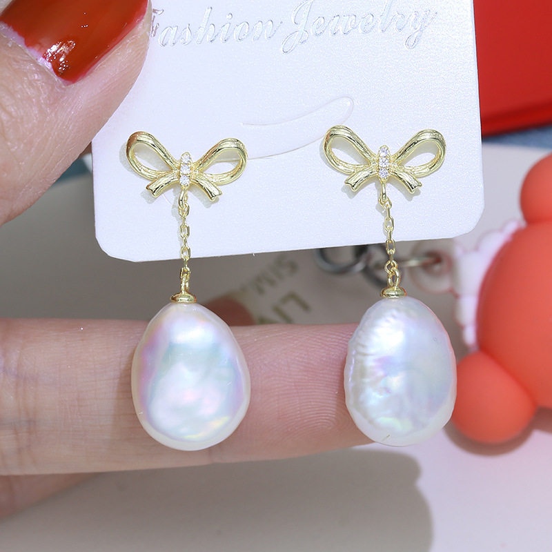 s925少女风蝴蝶结银托diy配件