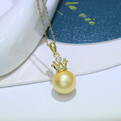 项坠挂坠银托材料 皇冠吊坠项链坠珍珠空托 DIY配件 S925纯银经典