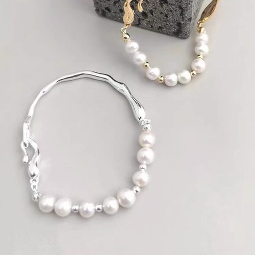 欣韵diy珍珠配件AB款手镯空托