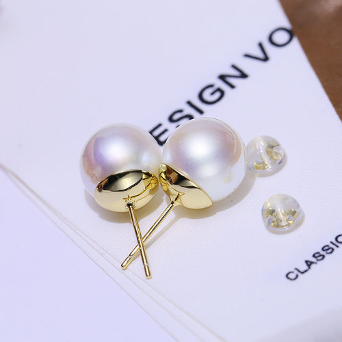 DIY配件S925纯银珍珠耳钉耳针空