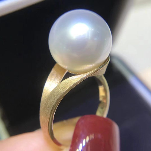 diy时尚风珍珠指环半成品戒托