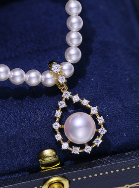 DIY配件S925纯银珍珠吊坠扣空托