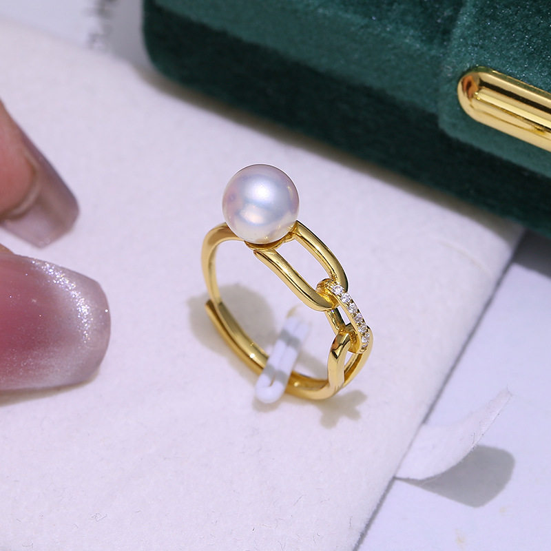 diy配件 S925纯银轻奢高级感珍珠戒指空托配饰 手工指环戒托银托,饰品/流行首饰/时尚饰品新,其他DIY饰品配件,淘宝优惠券,粉丝福利购,淘宝优惠卷