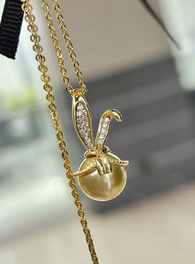 DIY配件S925纯银珍珠吊坠空托可