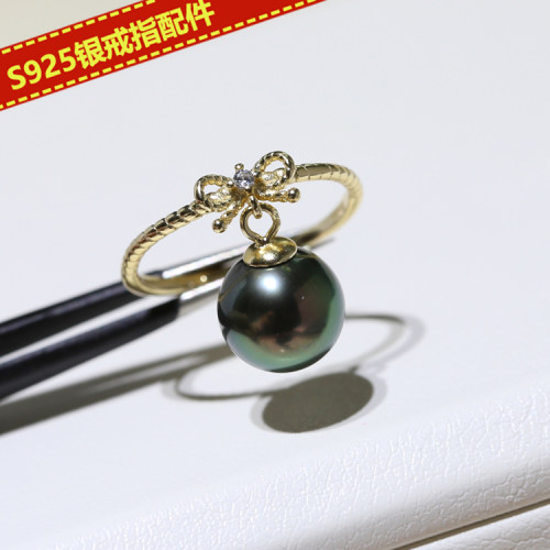 diya配件蝴蝶结女款s925纯银珍珠