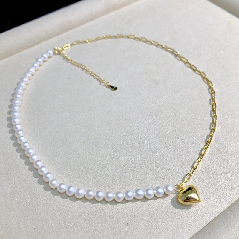 DIY配件 S925纯银项链爱心吊坠珍珠空托配饰 少女项坠锁骨链银托,饰品/流行首饰/时尚饰品新,其他DIY饰品配件,淘宝优惠券,粉丝福利购,淘宝优惠卷