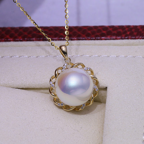 DIY配件S925纯银遮瑕款珍珠吊坠