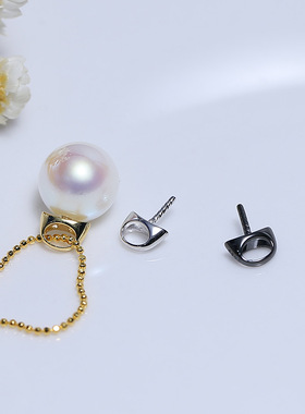 diy配件S925纯银小巧珍珠吊坠