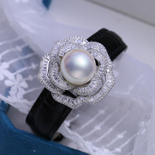 diy配件s925纯银两用款 吊坠手镯空托手表带手环银土项坠材料14