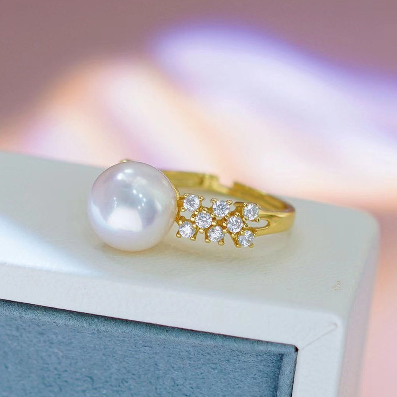 欣韵DIY珍珠配件靓丽戒指空托