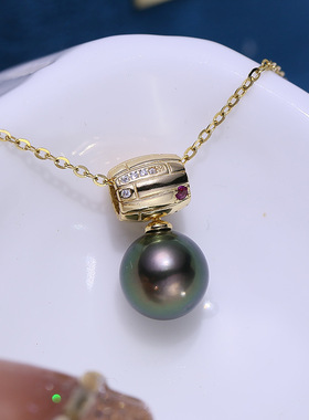 DIY配件S925纯银珍珠吊坠空托