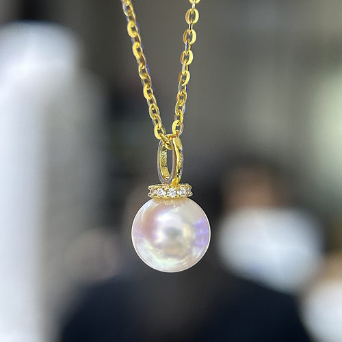 DIY配件S925纯银珍珠吊坠空托