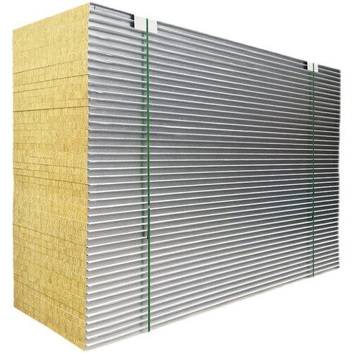 夹芯75防火新型轻质隔墙板材组装夹心50mm净化铁皮岩棉复合彩钢i.