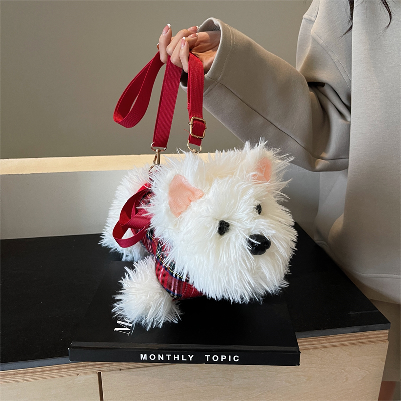 可爱毛绒绒包包女式2025新款潮小众超火外出手拎斜挎包时尚单肩包