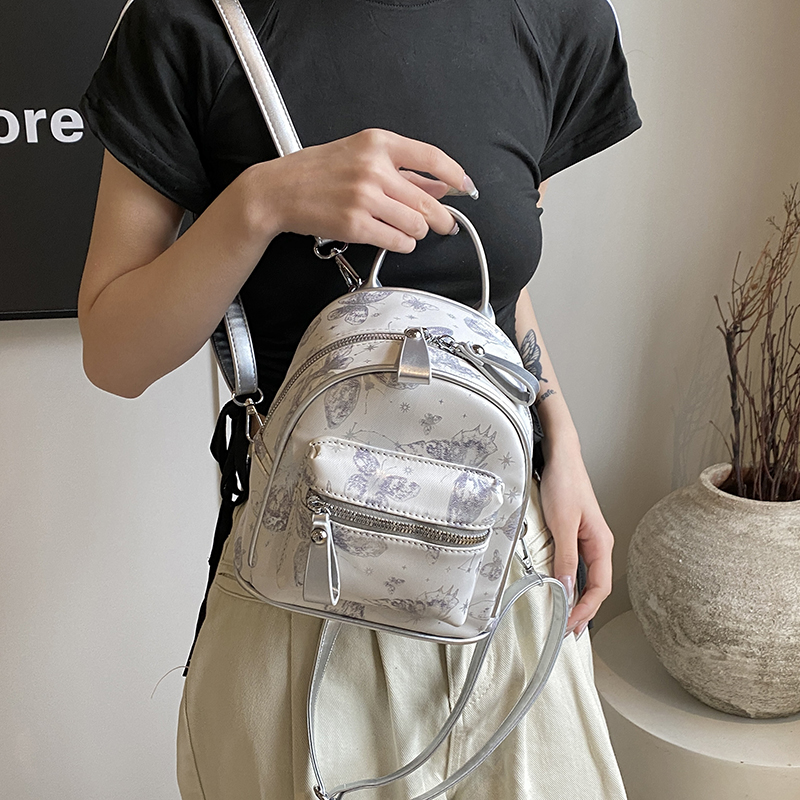 原创设计迷你蝴蝶双肩包女2025新款韩版高级感时尚休闲单肩小背包