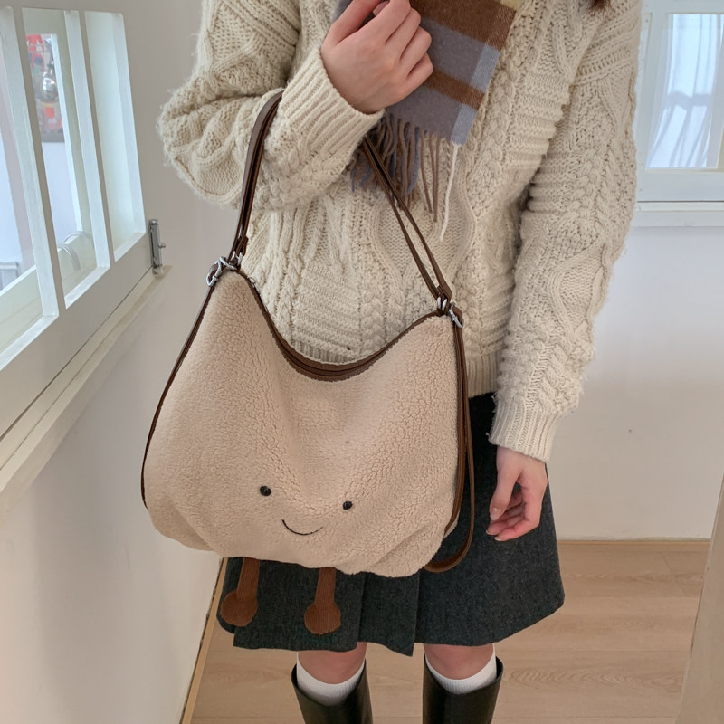 韩国小众可爱毛绒包包女2026新款秋冬单肩包休闲毛茸茸三用托特包,箱包皮具/热销女包/男包,通用款女包,淘宝优惠券,粉丝福利购,淘宝优惠卷