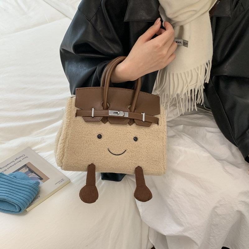 冬季小众羊羔毛茸茸包包2026新款可爱斜挎包女式手提铂金包毛毛包,箱包皮具/热销女包/男包,通用款女包,淘宝优惠券,粉丝福利购,淘宝优惠卷