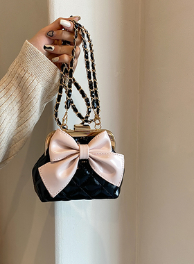 甜美可爱迷你小包包女夏2026新款蝴蝶结斜挎包高级感耳机包口红包