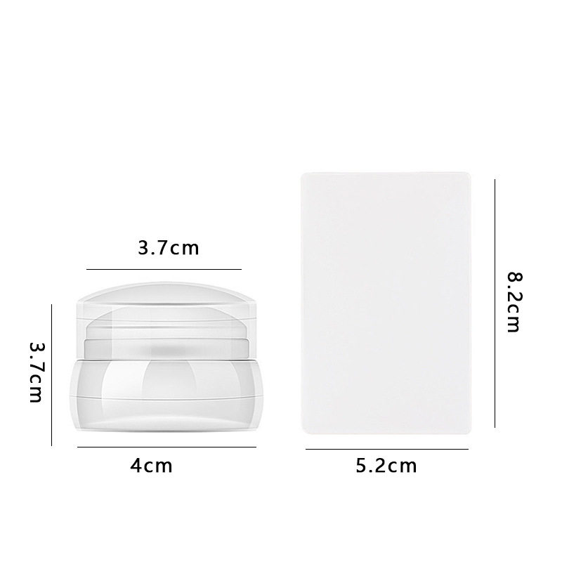 美甲硅胶透明印章 带天窗防印歪印花模板印花指甲油 转印工具套装