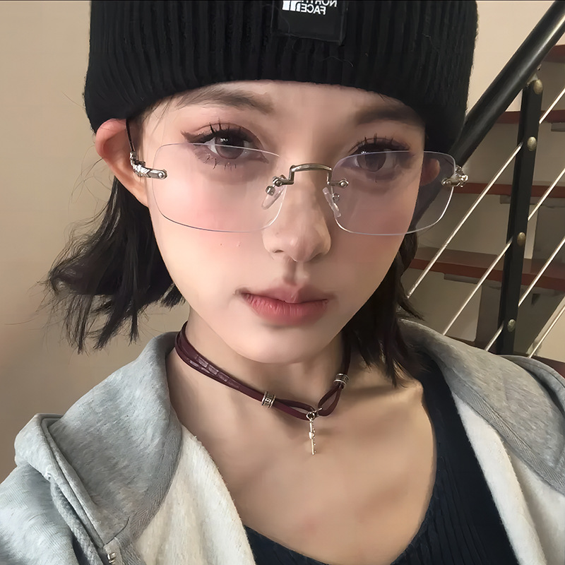 博同款无边金丝可配近视眼镜框