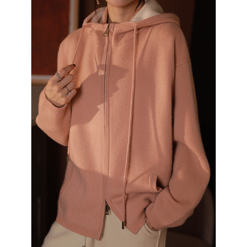 重磅牛货！空气感夹层！时尚拼色山羊绒加厚加密开衫外套女,女装/女士精品,羊绒衫,淘宝优惠券,粉丝福利购,淘宝优惠卷