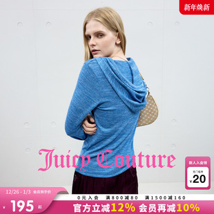 上衣 连帽带帽卫衣长袖 Juicy Couture橘连帽T恤女2025年秋冬新款