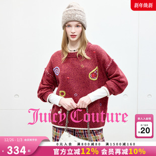 含绵羊毛 新款 Juicy 女2025年冬季 提花毛衣 Couture橘滋针织衫