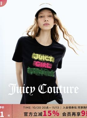 JuicyCouture橘滋立体刺绣T恤