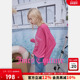 Juicy 宽松打底上衣 印花玫红色长袖 Couture橘滋T恤女26年春季 新款