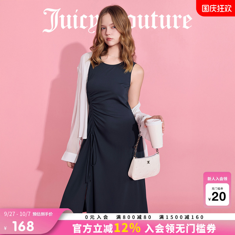 JuicyCouture橘滋无袖抽褶连衣裙