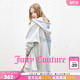 卫衣 连帽拉链开衫 Juicy Couture橘滋外套女灰色宽松加绒刺绣长款