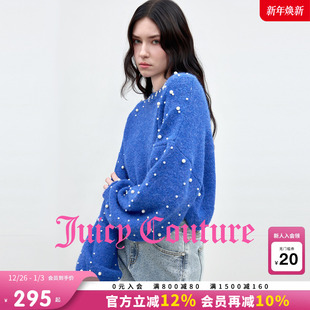 女25冬落肩灯笼袖 Couture橘滋针织衫 Juicy 珍珠毛衣 含绵羊毛