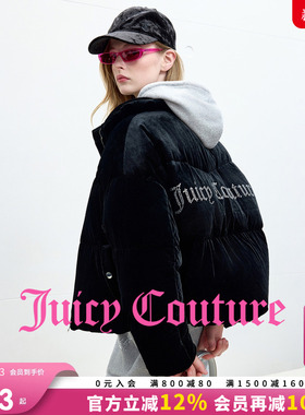 【90白鸭绒】Juicy Couture橘滋羽绒服女25年冬季新款丝绒短外套