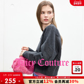 女立体提花短款 Juicy Couture橘滋针织衫 高级毛衣