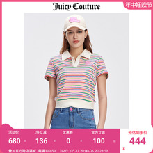 女短袖 Juicy Couture橘滋T恤女夏季 美式 休闲POLO衫 翻领上衣 新款