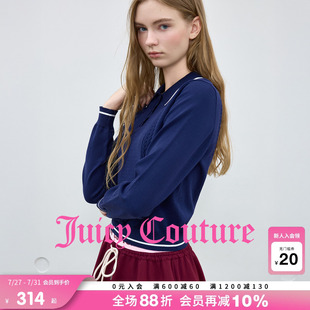 学院Polo翻领长袖 Juicy 新款 Couture橘滋针织衫 上衣 女2025年秋季